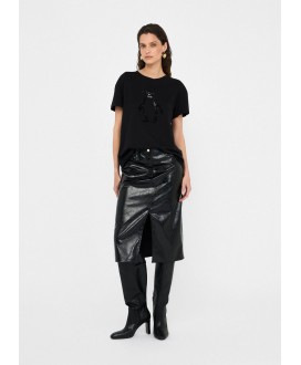 Camiseta negra pingüino strass LIU JO