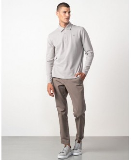 Polo camisero gris punto jersey ETIEM