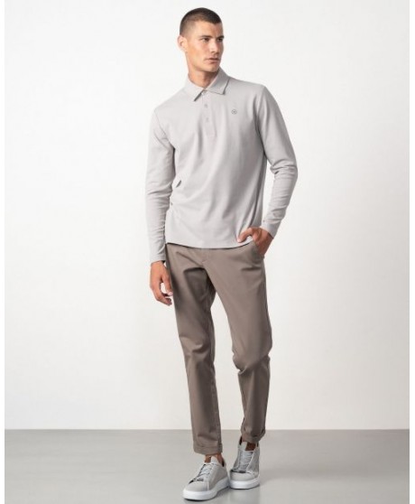 Polo camisero gris punto jersey ETIEM