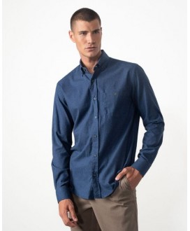 Camisa azul sport regular fit  franela ETIEM