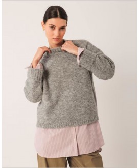 Jersey cuello perkins gris vigoré INDI&COLD