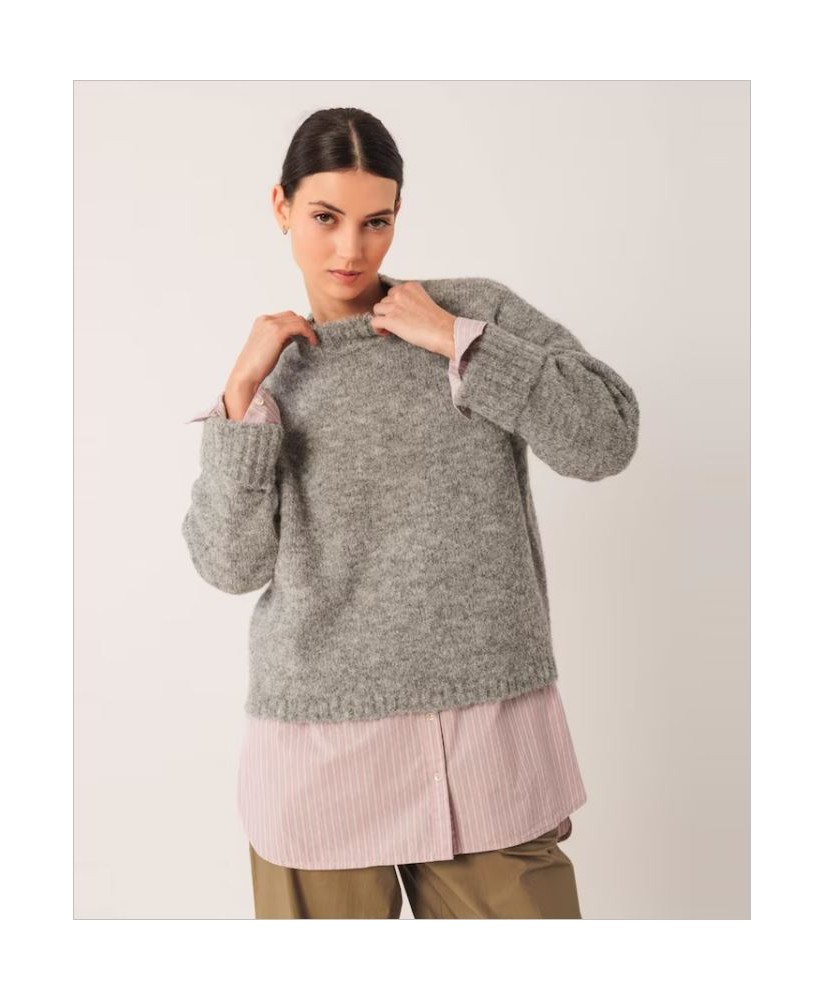 Jersey cuello perkins gris vigoré INDI&COLD