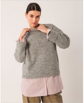 Jersey cuello perkins gris vigoré INDI&COLD