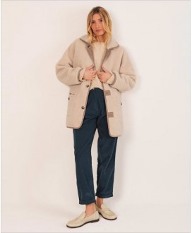 Abrigo borreguillo camel reversible INDI&COLD