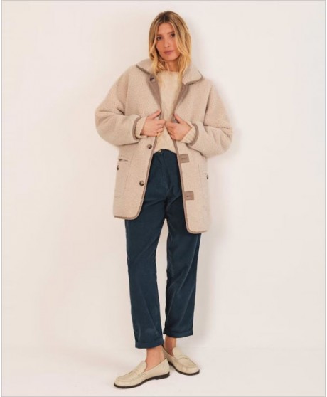 Abrigo borreguillo camel reversible INDI&COLD