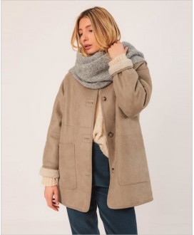 Abrigo borreguillo camel reversible INDI&COLD