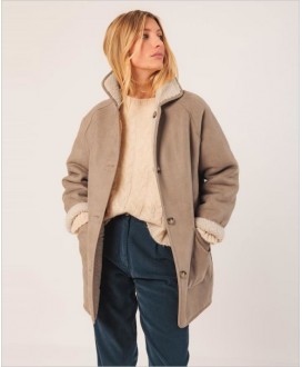 Abrigo borreguillo camel reversible INDI&COLD