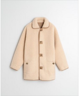 Abrigo borreguillo camel reversible INDI&COLD