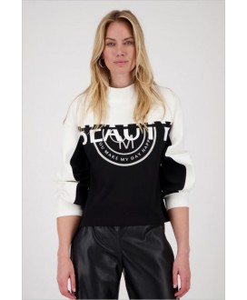 Sudadera color negro-blanco MONARI