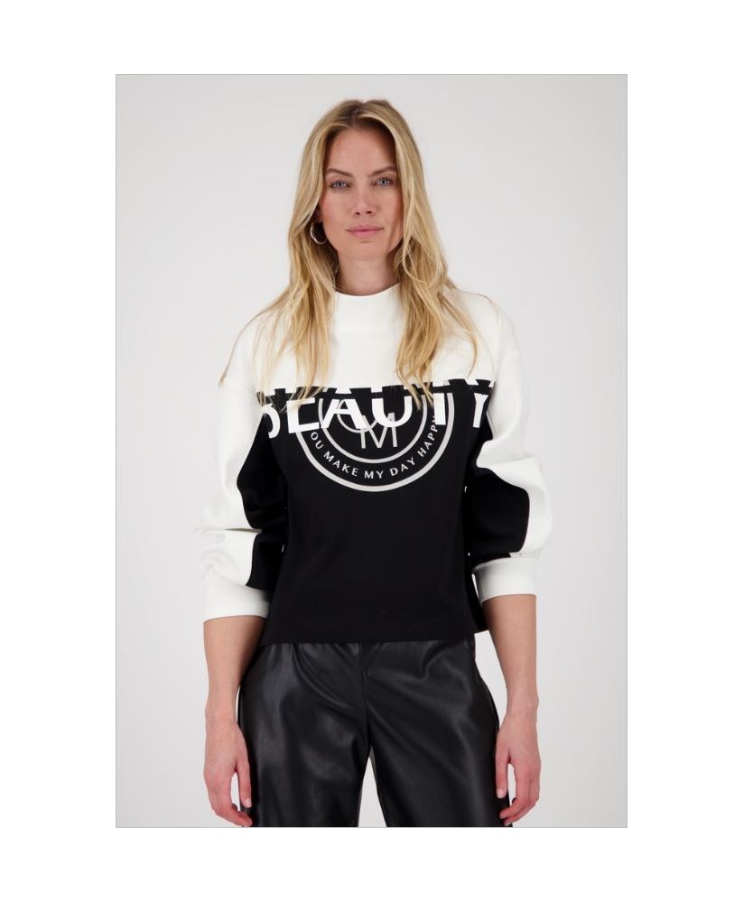 Sudadera color negro-blanco MONARI