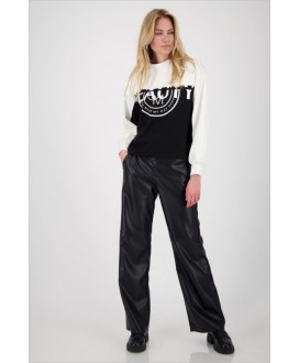Sudadera color negro-blanco MONARI
