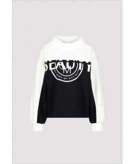 Sudadera color negro-blanco MONARI