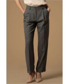 Pantalón chino gris cuadros dobladillo KOCCA