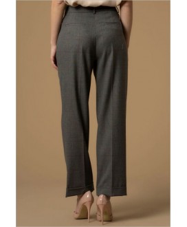Pantalón chino gris cuadros dobladillo KOCCA