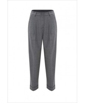 Pantalón chino gris cuadros dobladillo KOCCA
