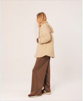 Chaquetón guateado beige INDI&COLD