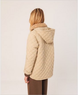 Chaquetón guateado beige INDI&COLD