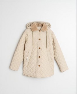 Chaquetón guateado beige INDI&COLD