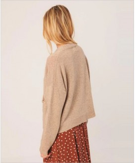 Chaqueta pico botones beige INDI&COLD