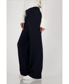 Pantalón recto azul cintura blanca cordón MONARI