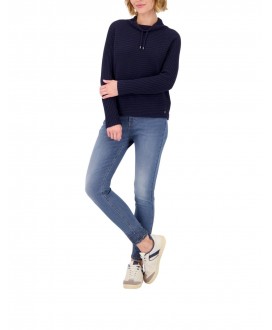 Jersey marino cuello alto cordón MONARI