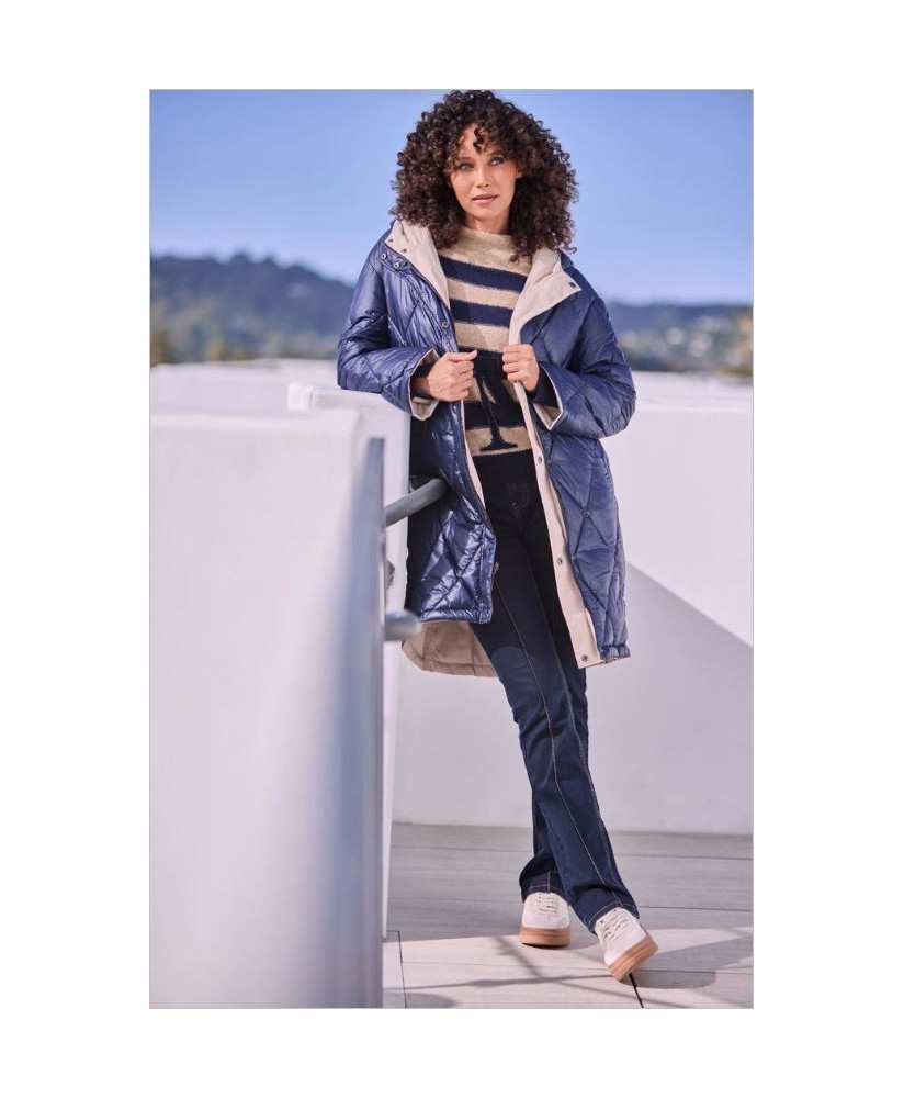 Parka camel reversible azul MONARI