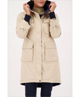 Parka camel reversible azul MONARI