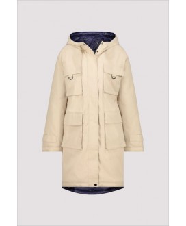 Parka camel reversible azul MONARI