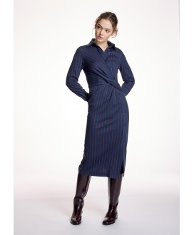 Vestido marino rayas en punto ALBA CONDE