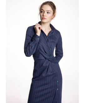 Vestido marino rayas en punto ALBA CONDE