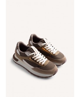 Zapatillas mujer serraje rejilla brillantes Funkley GIOSEPPO