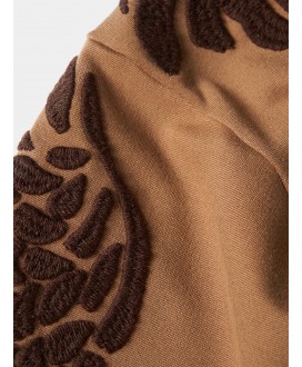 Sudadera camel bordado marrón LION OF PORCHES
