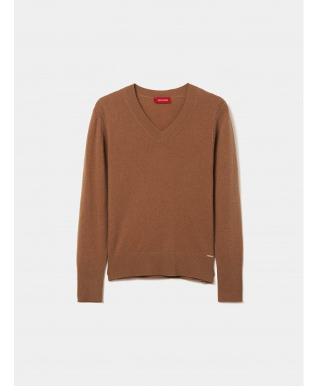 Jersey pico camel trenzado hombro/lateral LION OF PORCHES