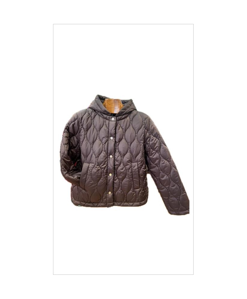 Parka corta acolchada marrón capucha EMME MARELLA