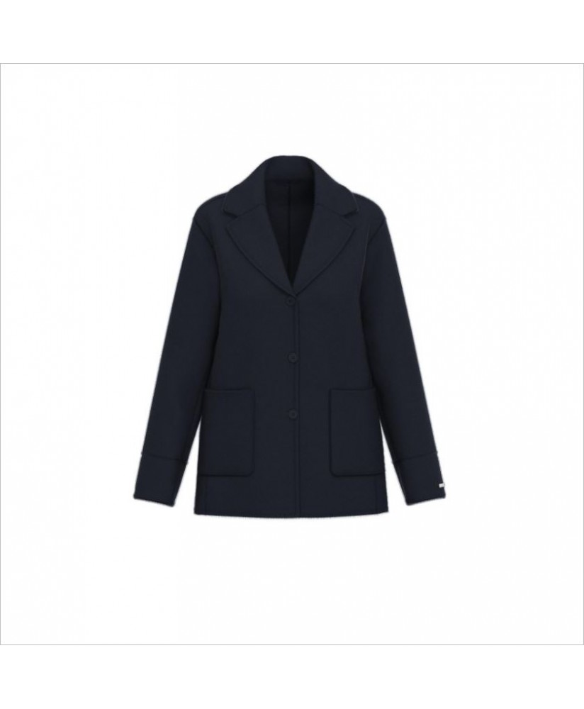 Chaqueta tejido doble marino bolsillos plastrón EMME MARELLA