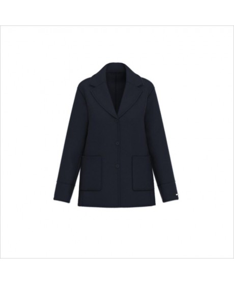 Chaqueta tejido doble marino bolsillos plastrón EMME MARELLA