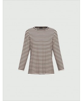 Camiseta blanca rayas marrón EMME MARELLA
