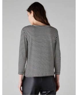 Camiseta blanca rayas negras EMME MARELLA