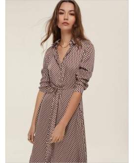Vestido camisero estampado granate EMME MARELLA