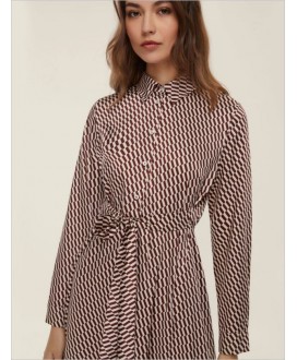 Vestido camisero estampado granate EMME MARELLA