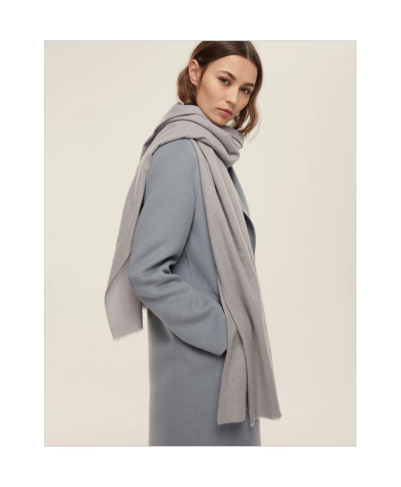 Bufanda gris flecos lurex EMME MARELLA