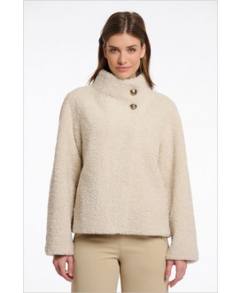 Chaqueta corta rizo cruda botones cuello RINO&PELLE
