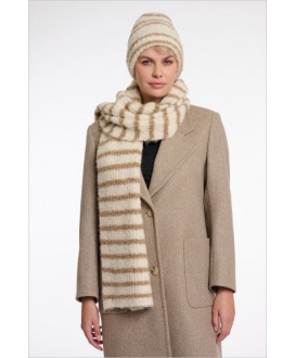 Bufanda cruda raya camel RINO&PELLE