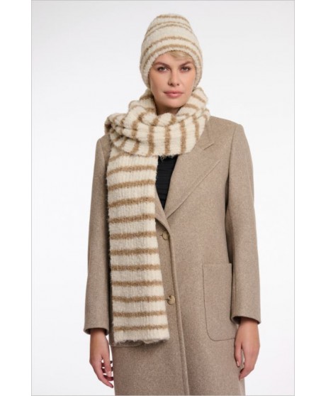 Bufanda cruda raya camel RINO&PELLE