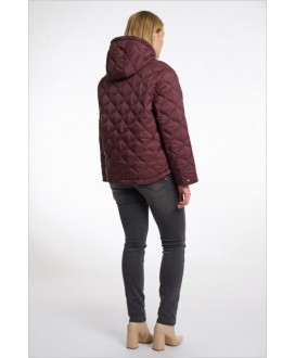 Parka corta marrón reversible naranja capucha RINO&PELLE