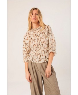 Blusa engomada marrón INDI&COLD
