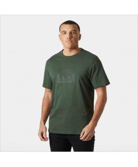 Camiseta verde logo al tono HELLY HANSEN