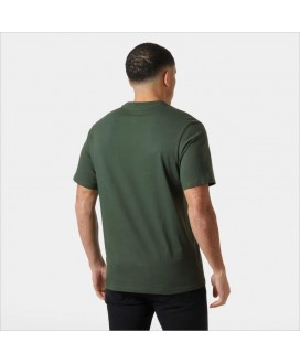Camiseta verde logo al tono HELLY HANSEN