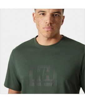 Camiseta verde logo al tono HELLY HANSEN