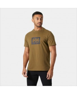 Camiseta marrón logo al tono HELLY HANSEN